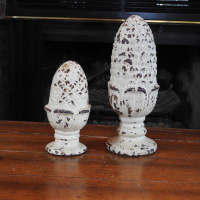 Cast-iron pinecone finials