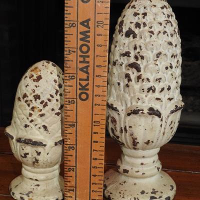 Cast-iron pinecone finials