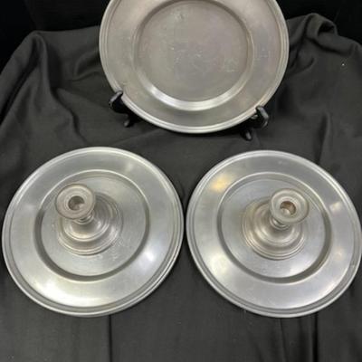 Old Colonial Pewter Collection and Plates