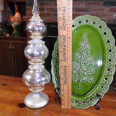 Finial and holiday Platter