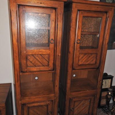 Pair of  beautiful wood cabinets