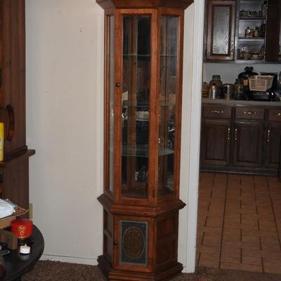 Lighted curio cabinet