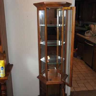 Lighted curio cabinet