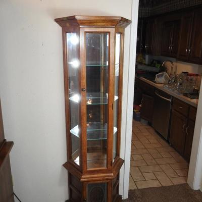 Lighted curio cabinet