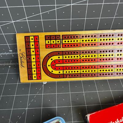 Cribbage Board and Playing Cards 