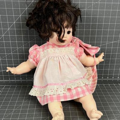 1965 Alexander Doll Pink Gingham Dress