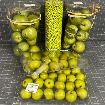 Artificial Fruit - Green Apples and Pea Like things 