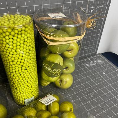 Artificial Fruit - Green Apples and Pea Like things 