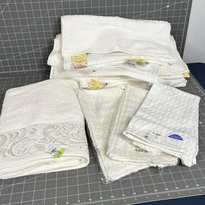New white TOWELS,  