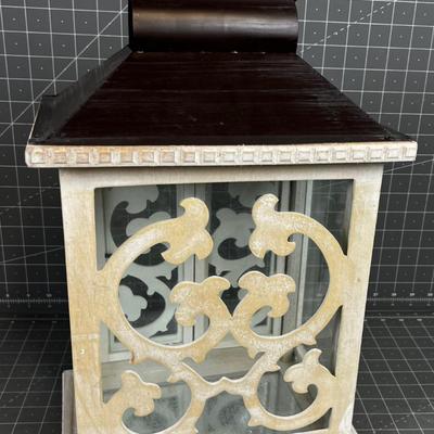 White and Brown Candle Lantern 