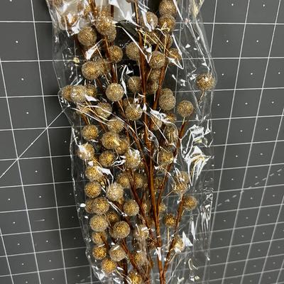 Large Box of Gold Ball Fronds Floral Arraignments