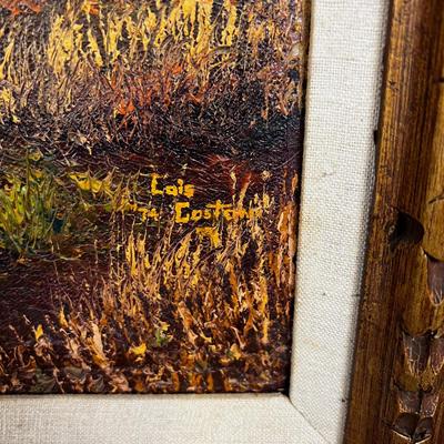 Fall Foliage Oil Painting Orange aspens Louis Castony '74