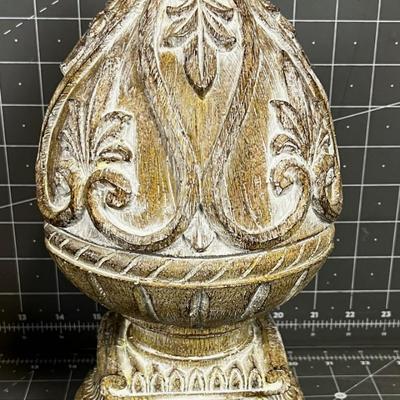 CARVED Resin Finial 