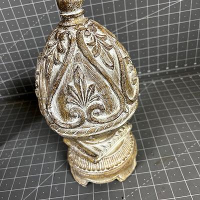 CARVED Resin Finial 