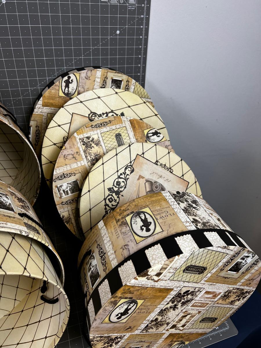 Set Of Old Timey Hat Nested Boxes NEW EstateSales set-of-old-timey-hat-nested-boxes-new-estatesales