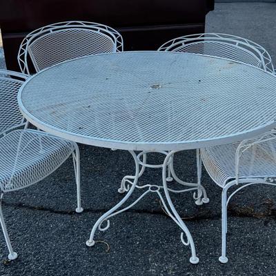 Vintage Patio Set Table, 4-Chairs