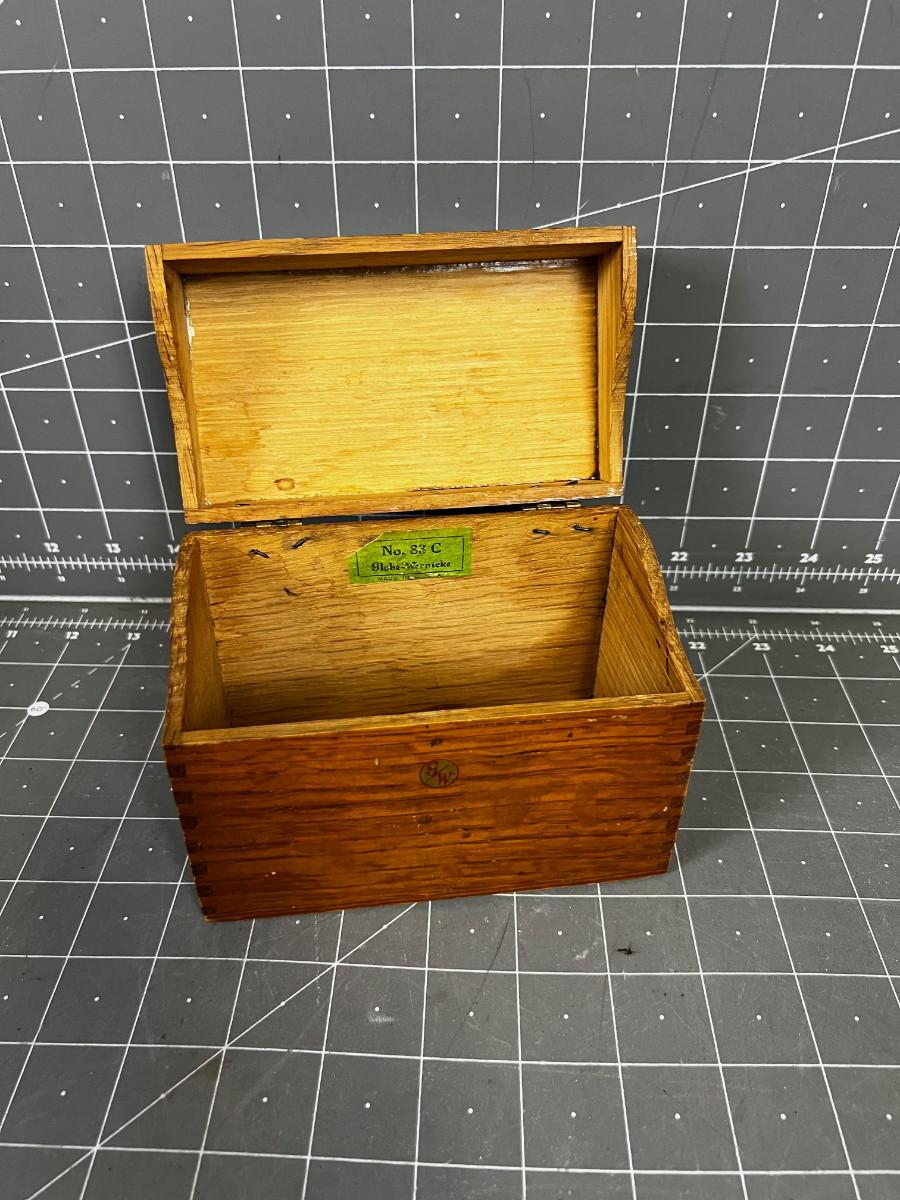 Globe Wernicke Recipe Oak Index Box