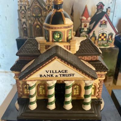 Porcelain Christmas village houses