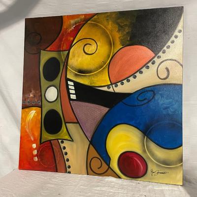 INV #189: Gino Savarino original "This is fun", H 36" x W 36"