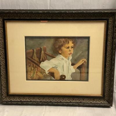 INV #16: Moses Soyer, Boy Seated in Chair, H 11" x W 15"