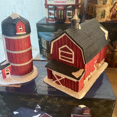 Porcelain Christmas village houses