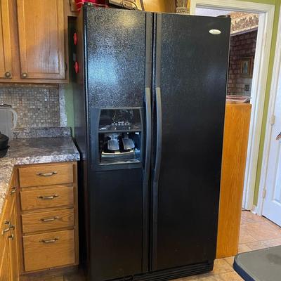 WHIRLPOOL ~ Black Side by Side Refrigerator