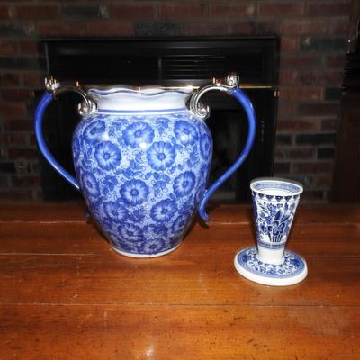 Blue and white decor
