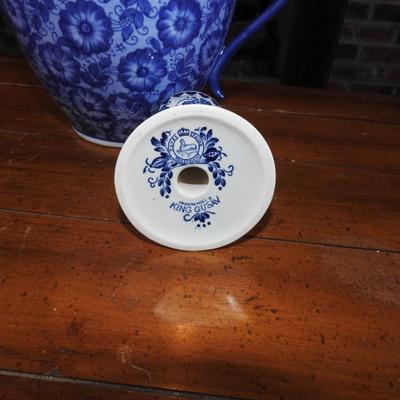 Blue and white decor
