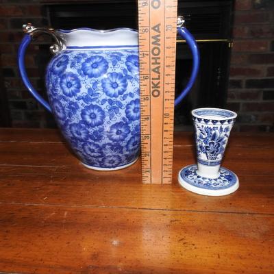 Blue and white decor