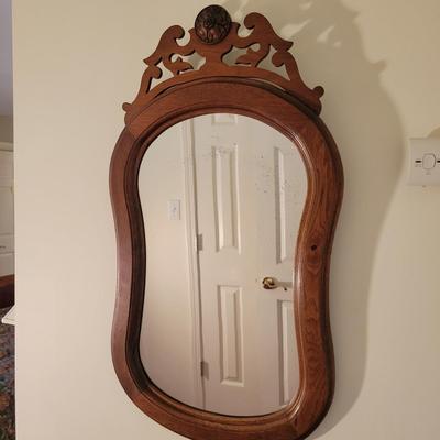 Unique Mirror with an Oak Frame (GB-DW)