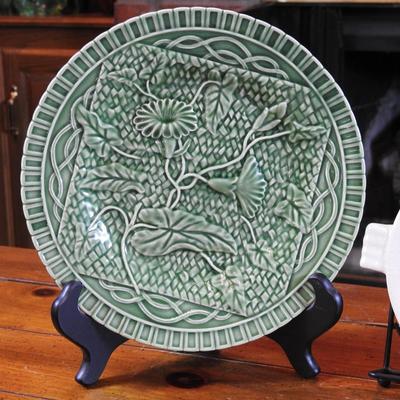 Bordallo Pinheiro Green Flower  Plates