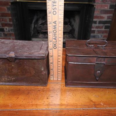 Pair of vintage metal boxes