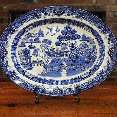 Large Blue willow serving platter