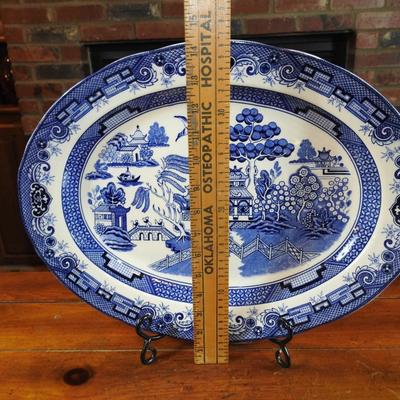 Large Blue willow serving platter