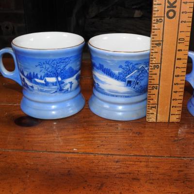 Courier and Ives coffee cups