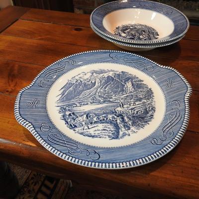 Courier and Ives dishes