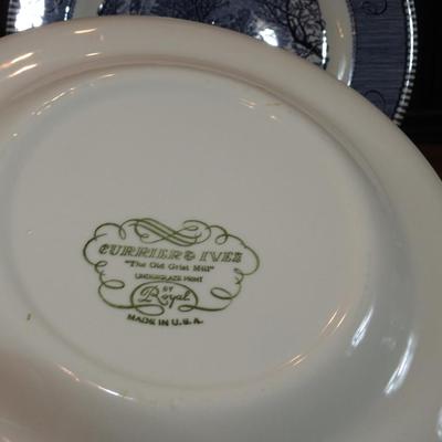 Courier and Ives dishes
