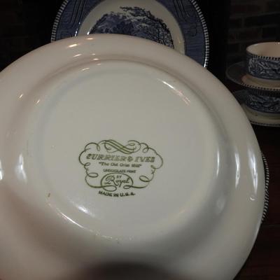 Courier and Ives dishes