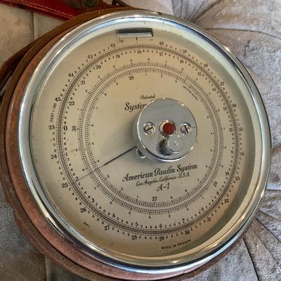 Vintage American Paulin System ALTIMETER A-1 Instrument in Leather Case
