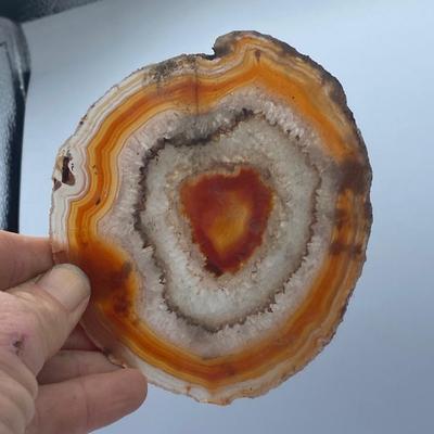 4 beautiful AGATE mineral slices from collection of Paul Francis Kerr