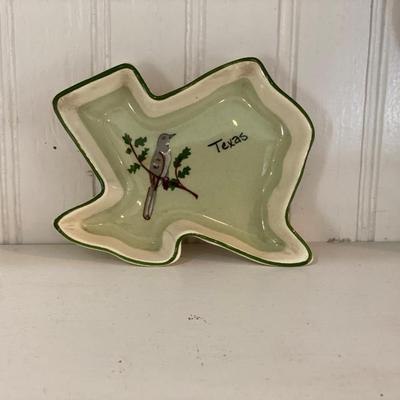 Vintage Handpainted Trinket Dish TEXAS by Annie Laurie USA