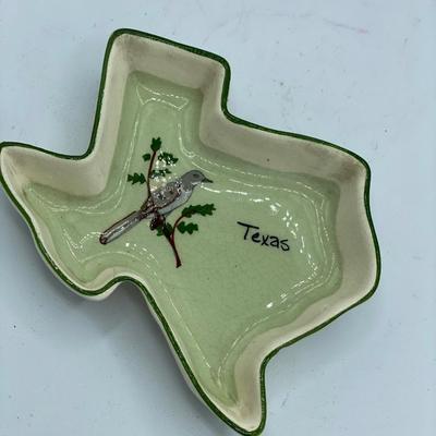 Vintage Handpainted Trinket Dish TEXAS by Annie Laurie USA