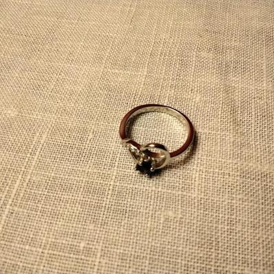 .30ctw Garnet & White Sapphire 925 Sterling Silver Ring Size 6.5