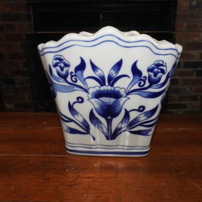 Blue & White Floral Vase