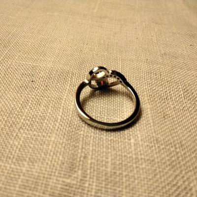.30ctw Garnet & White Sapphire 925 Sterling Silver Ring Size 6