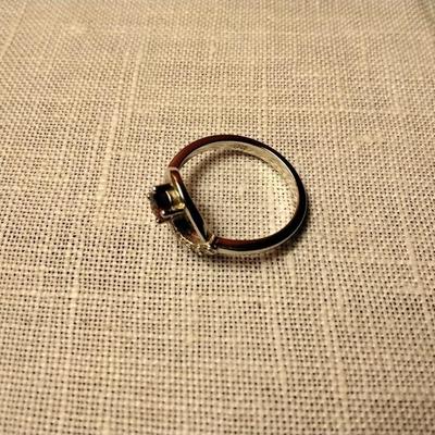 .30ctw Garnet & White Sapphire 925 Sterling Silver Ring Size 6