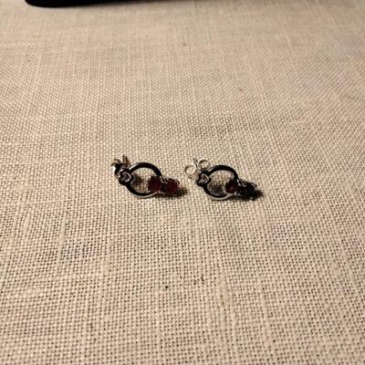 .35ctw Mozambique Ruby Round Cut 925 Sterling Silver Stud Earrings