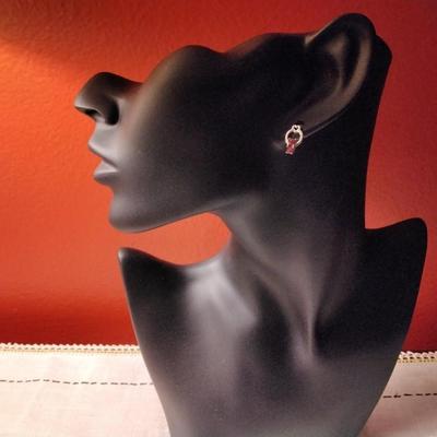 .35ctw Mozambique Ruby Round Cut 925 Sterling Silver Stud Earrings