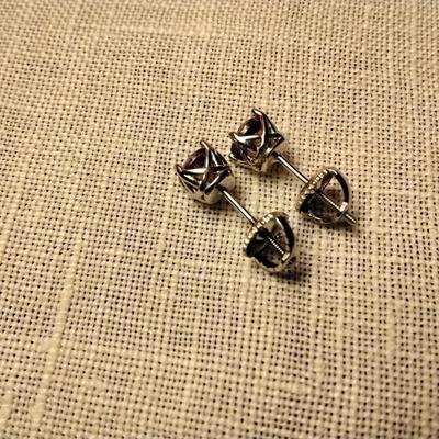 1.00ctw Mystic Topaz Round Cut (5 mm) 925 Screw Back Stud Earrings