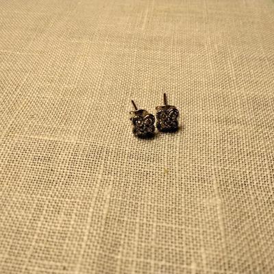 .25ctw H-SI Diamond 925 Sterling Silver Stud Earrings